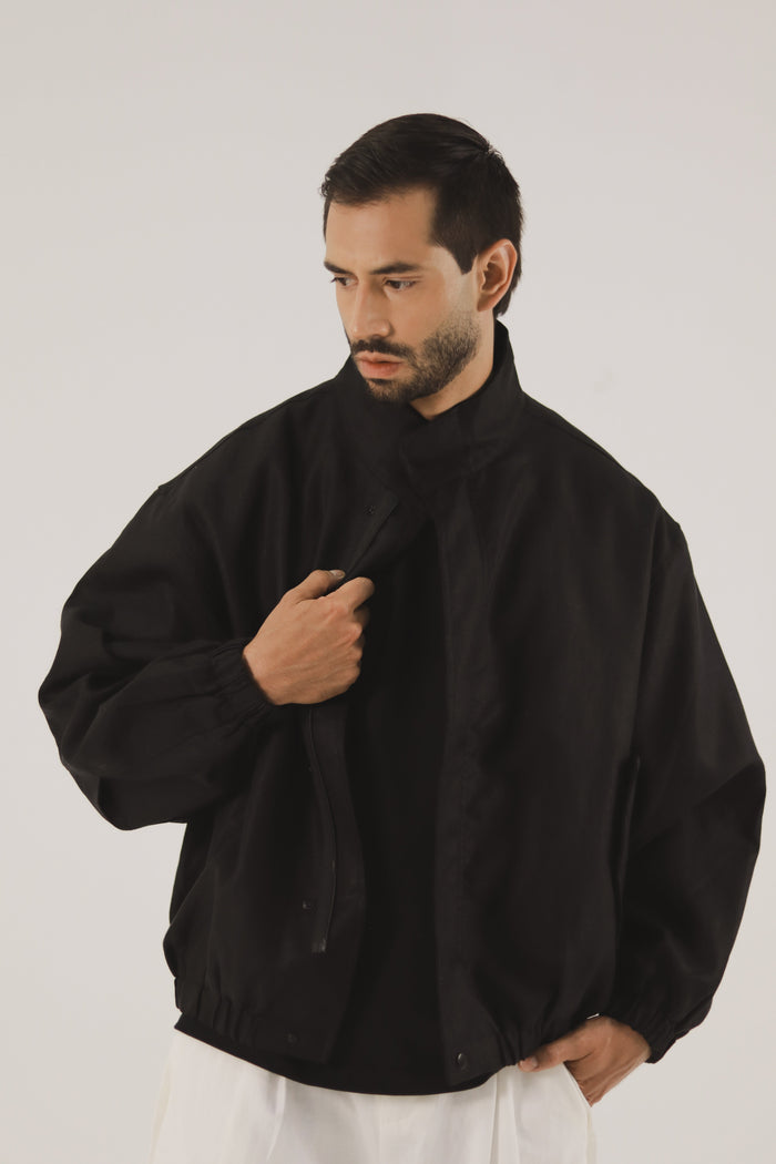 Chaqueta Mao Negro