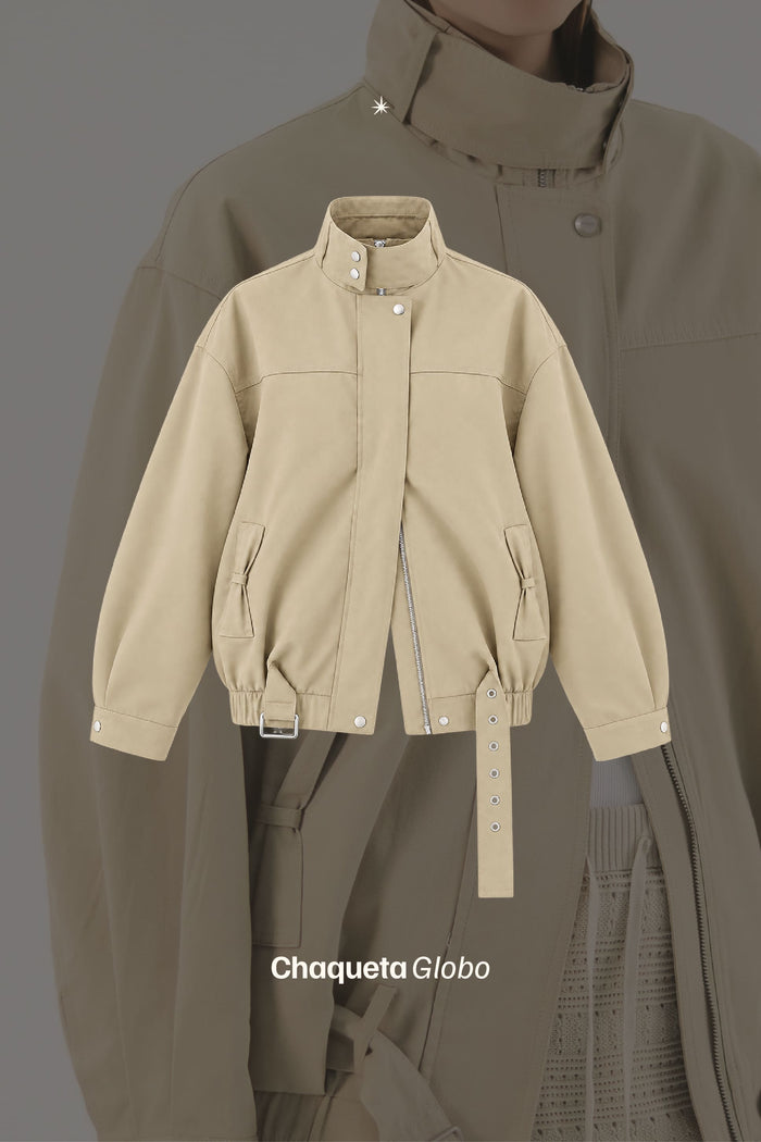 Chaqueta Globo Beige, vista adicional - C1entoUno