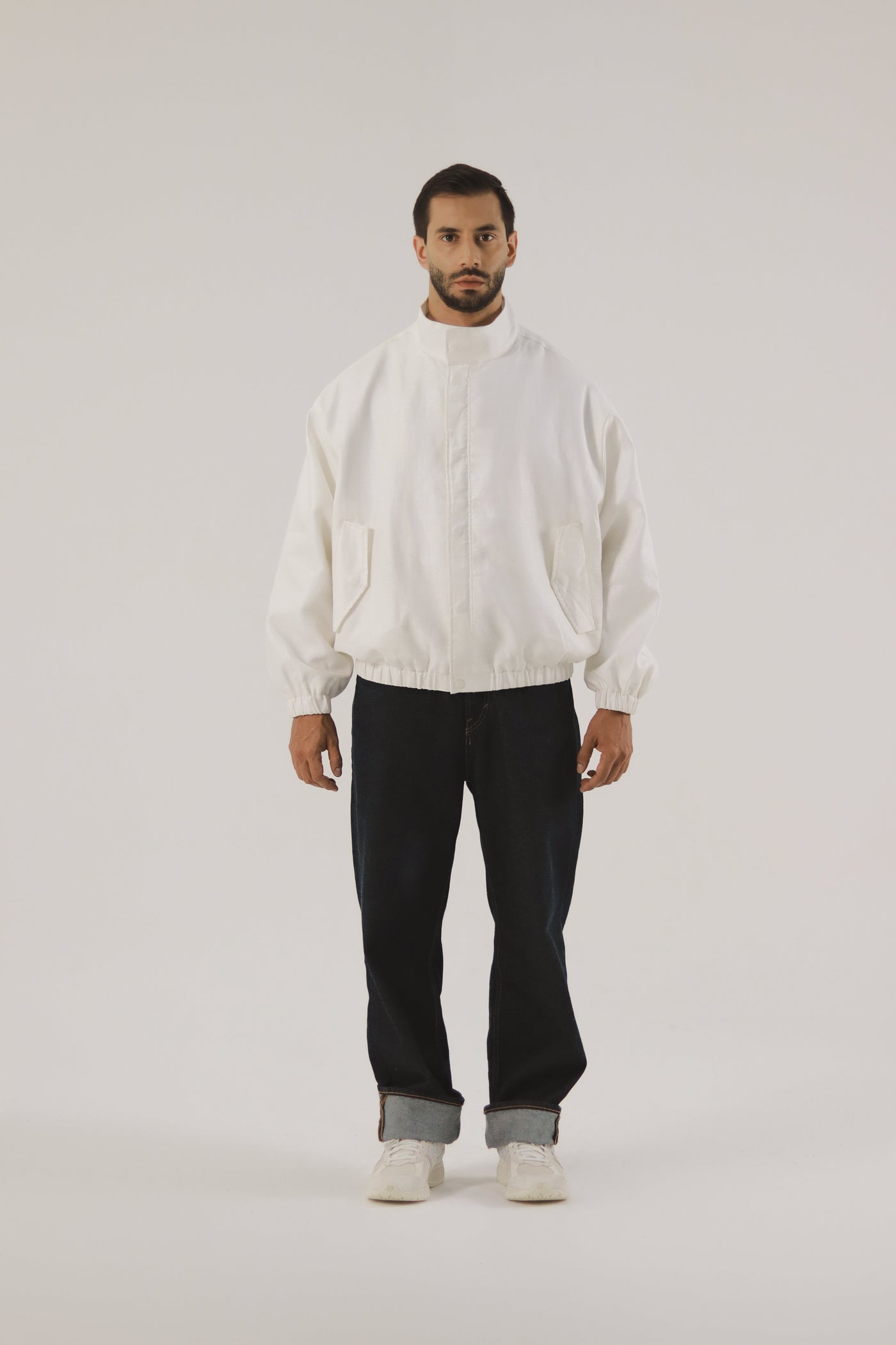 Chaqueta Mao Blanco