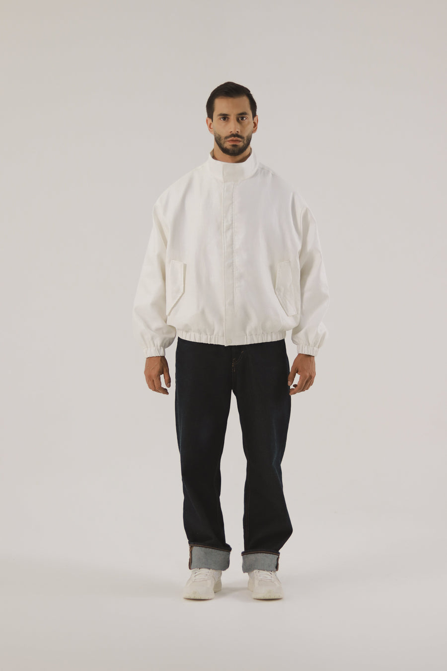 Chaqueta Mao Blanco