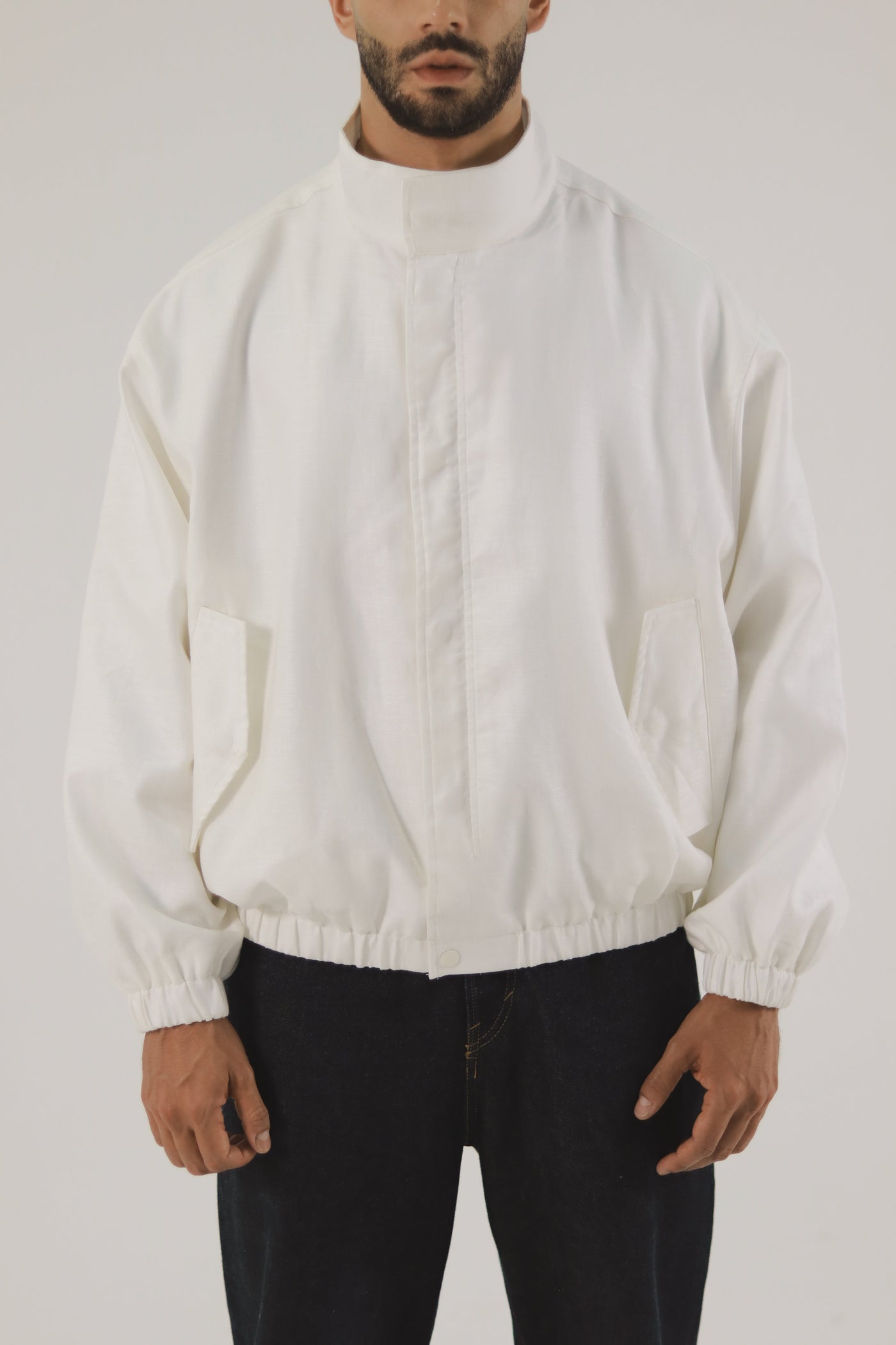 Chaqueta Mao Blanco