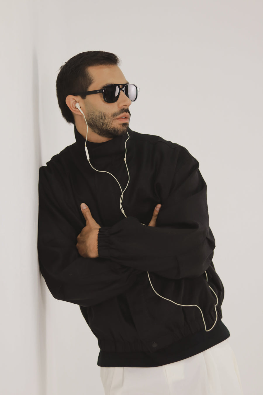 Chaqueta Mao Negro