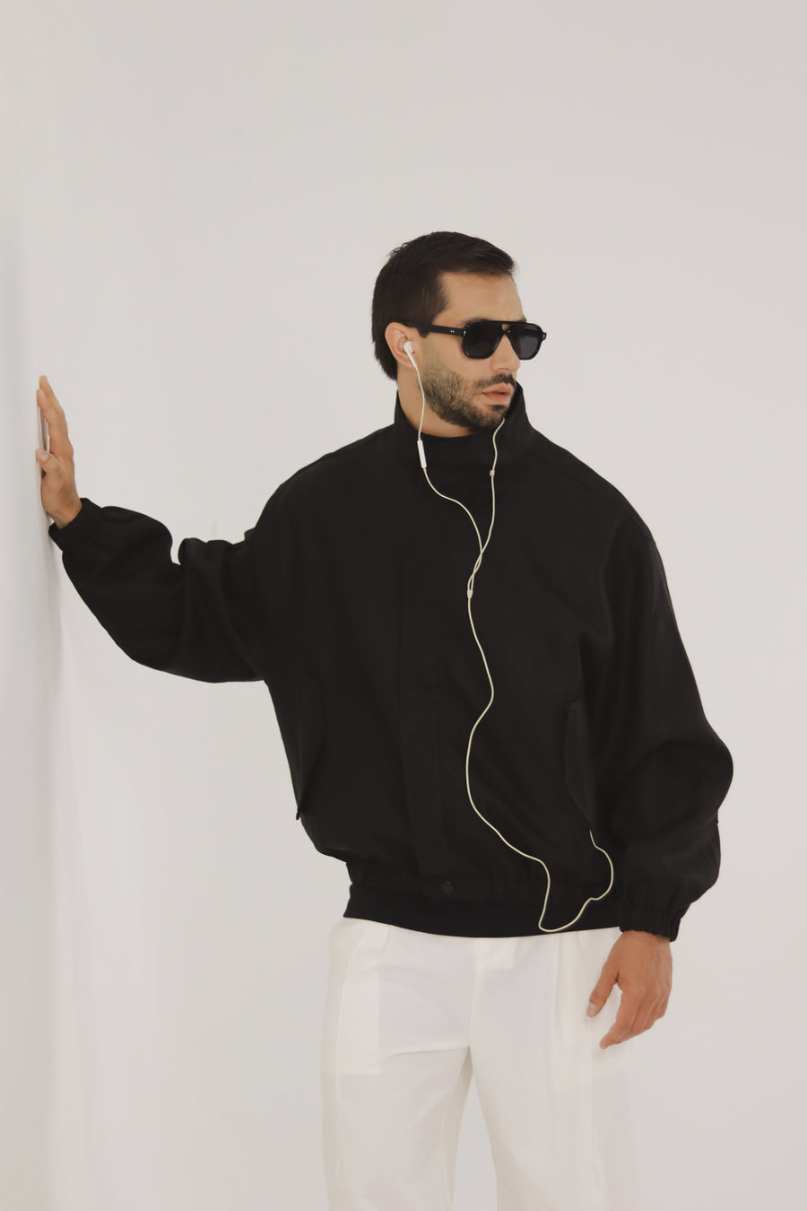 Chaqueta Mao Negro