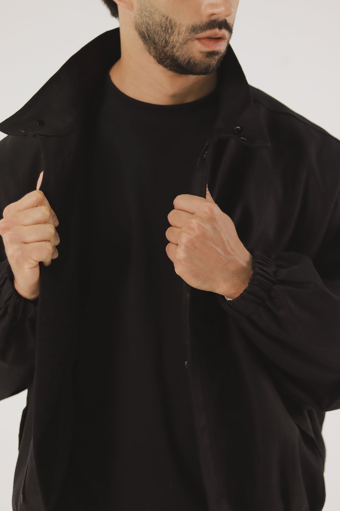 Chaqueta Mao Negro