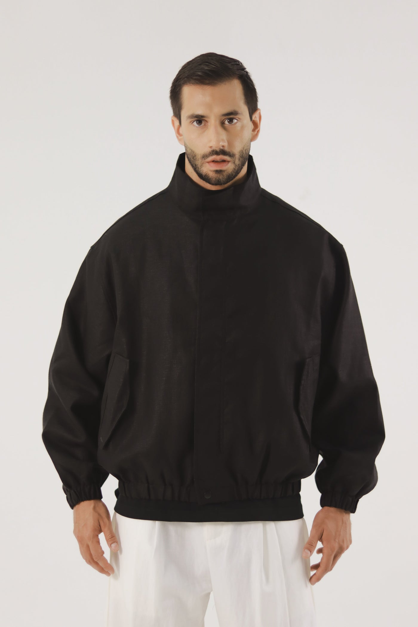 Chaqueta Mao Negro