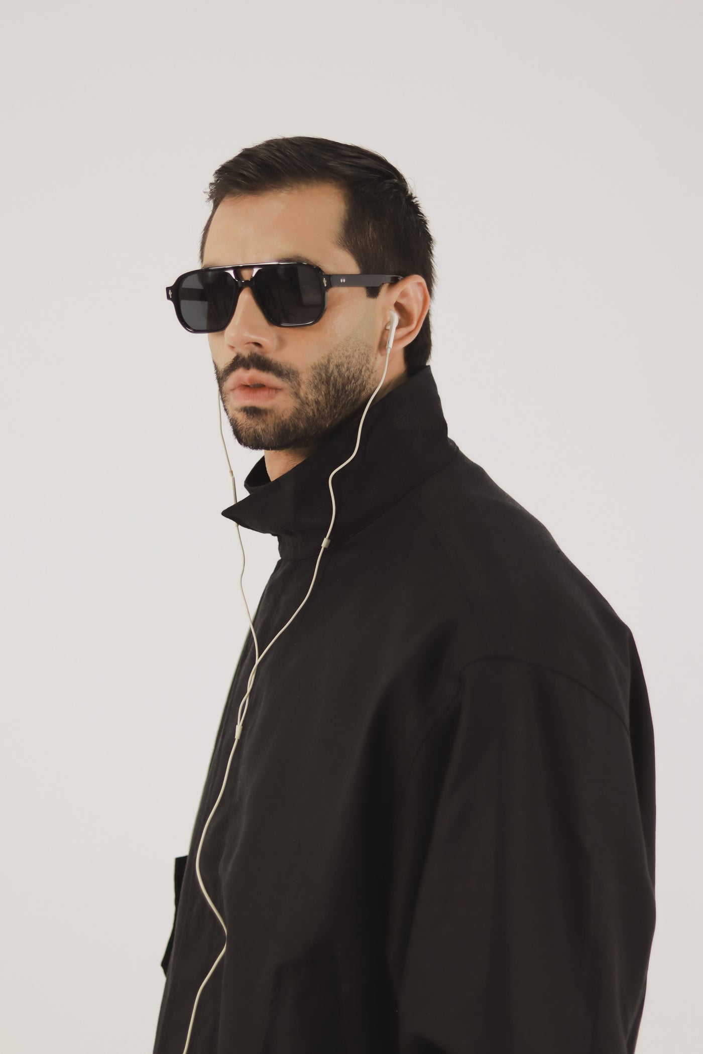 Chaqueta Mao Negro