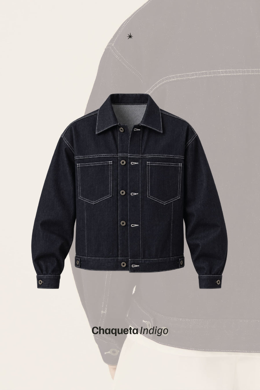 Chaqueta Indigo Azul, vista adicional - C1entoUno