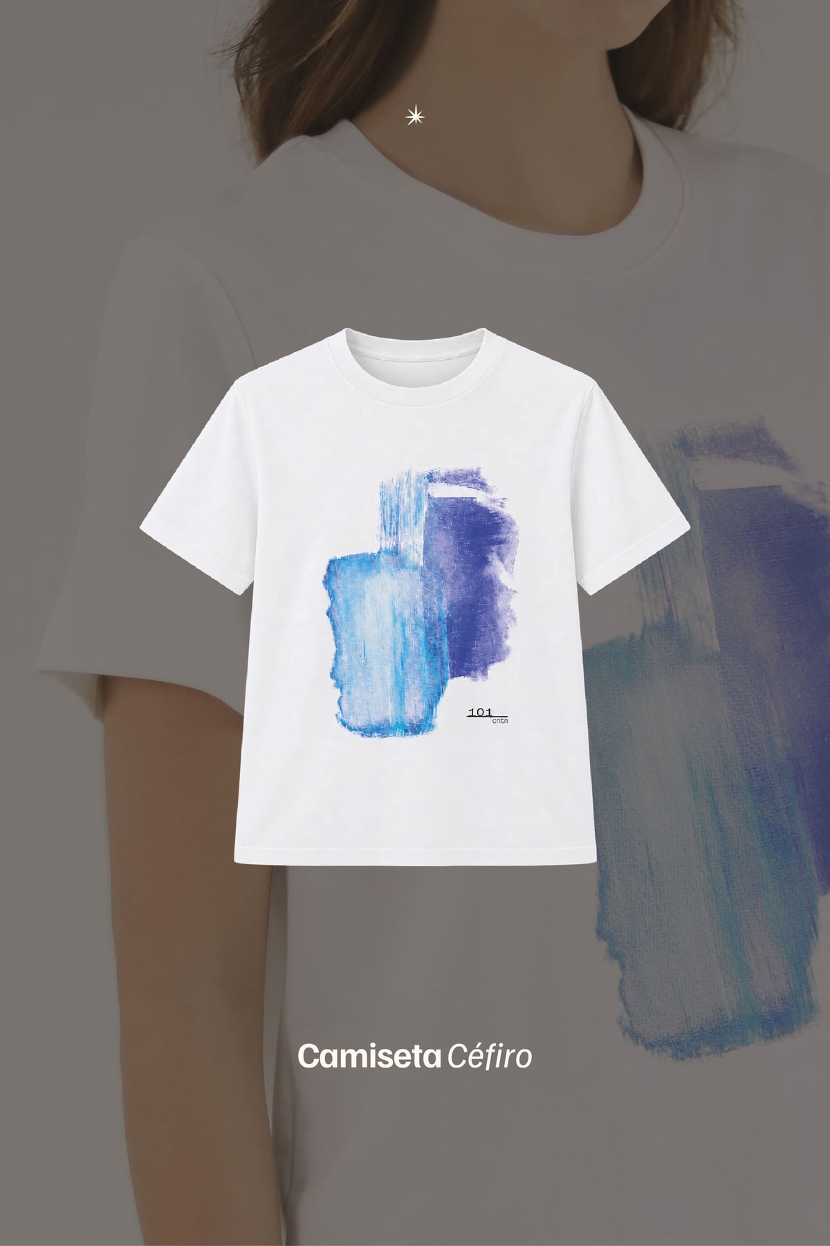 Camiseta Céfiro Blanco, vista adicional - C1entoUno