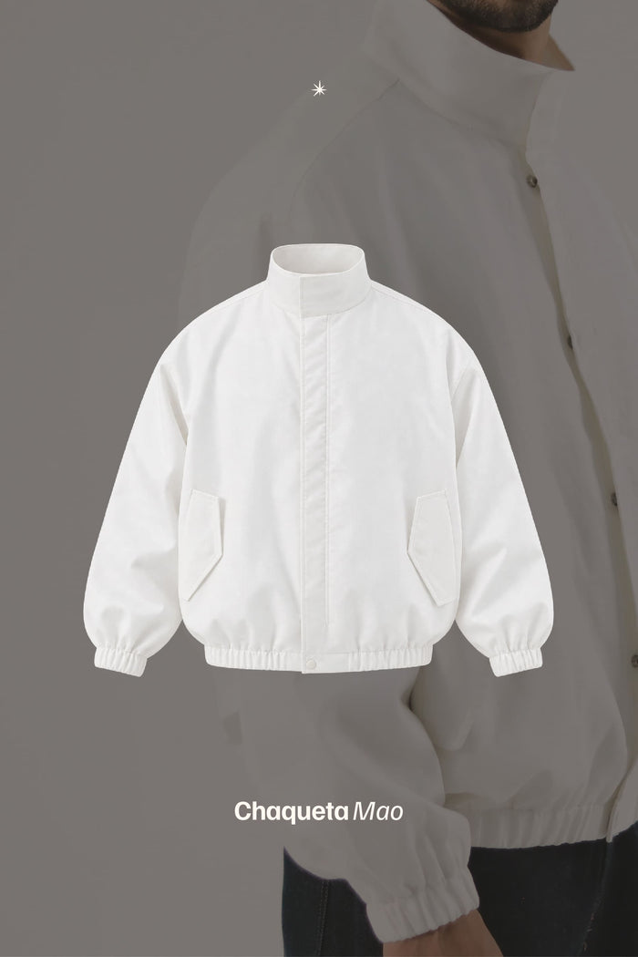 Chaqueta Mao Blanco