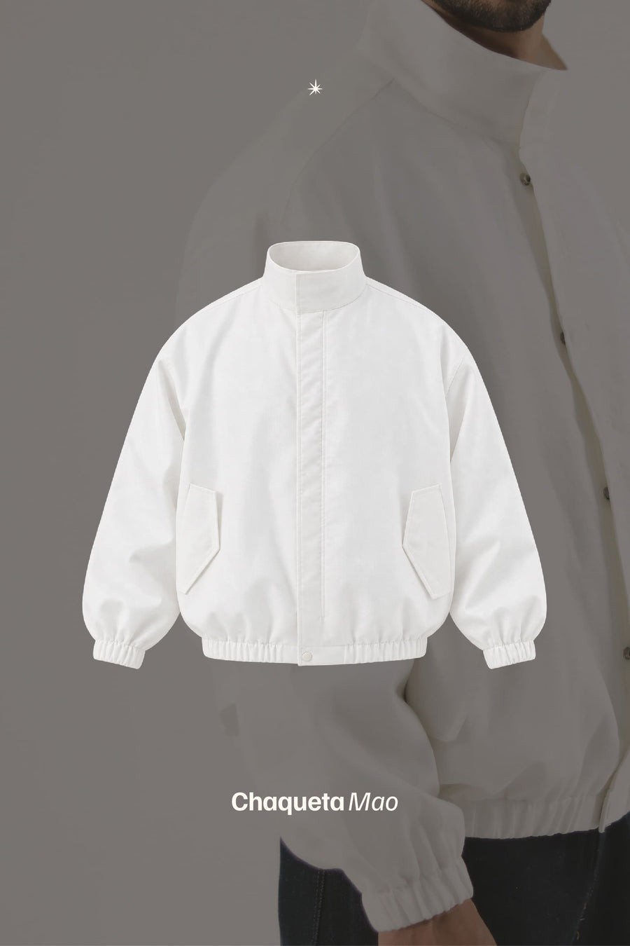 Chaqueta Mao Blanco, vista adicional - C1entoUno